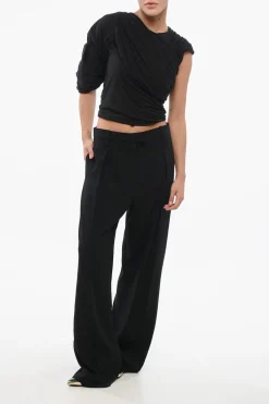 New Pantaloni a Gamba Ampia Donna Pantaloni
