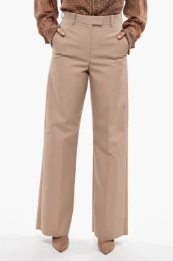 Pantaloni a Gamba Ampia a Una Pince>Valentino Clearance