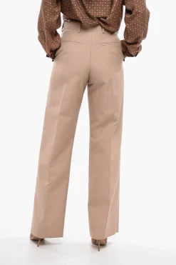 Pantaloni a Gamba Ampia a Una Pince>Valentino Clearance