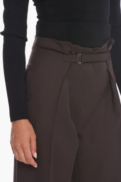 Sale Pantaloni a Gamba Ampia con Chiusura in Velcro Donna Pantaloni
