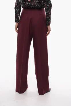 Pantaloni a Gamba Ampia con Pinces>Super Blond Hot