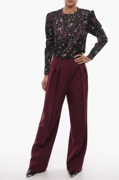 Pantaloni a Gamba Ampia con Pinces></noscript>Super Blond Hot