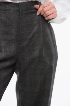 Fashion Pantaloni a Gamba Ampia con Pince Donna Pantaloni