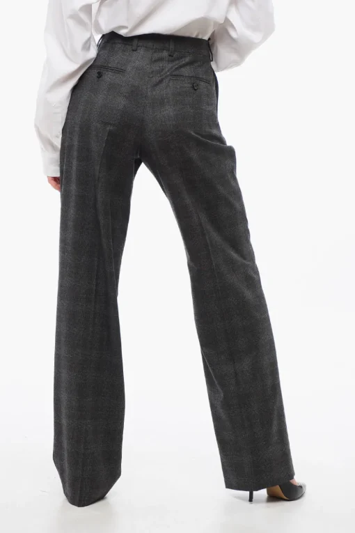 Fashion Pantaloni a Gamba Ampia con Pince Donna Pantaloni