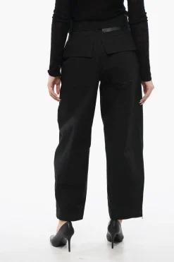 Discount Pantaloni a Gamba Ampia con Cintura Donna Pantaloni