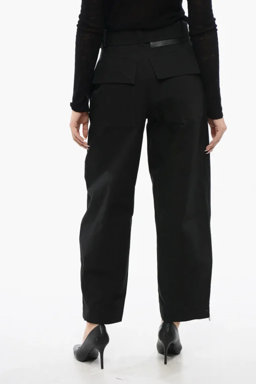 Discount Pantaloni a Gamba Ampia con Cintura Donna Pantaloni