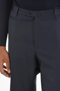 Clearance Pantaloni a Gamba Diritta LEADER in Lana Uomo Pantaloni