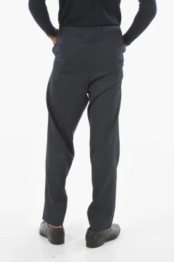 Clearance Pantaloni a Gamba Diritta LEADER in Lana Uomo Pantaloni