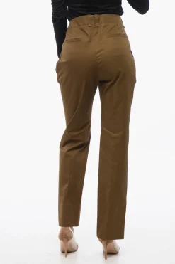 Outlet Pantaloni a Gamba Dritta con Pince Donna Pantaloni