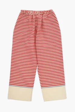 Online Pantaloni a Righe Bicolore con Elastico in Vita Abbigliamento