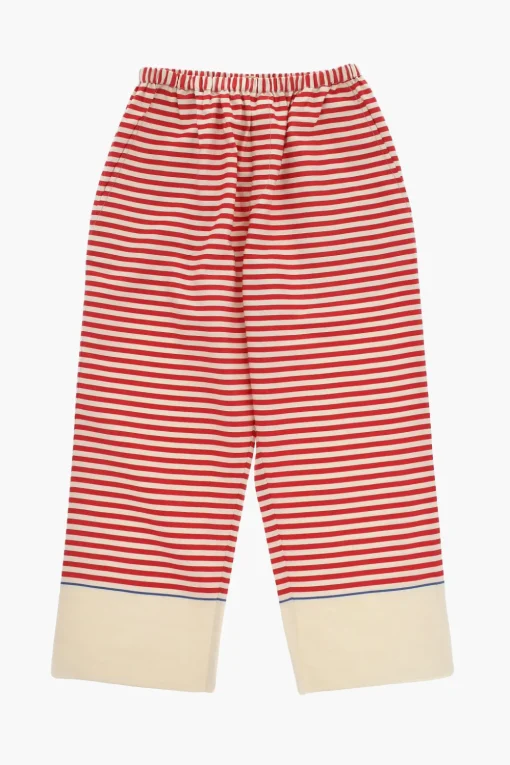 Online Pantaloni a Righe Bicolore con Elastico in Vita Abbigliamento
