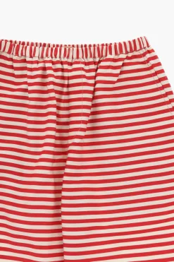 Online Pantaloni a Righe Bicolore con Elastico in Vita Abbigliamento