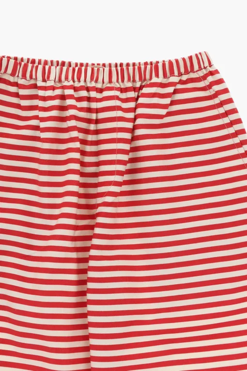 Online Pantaloni a Righe Bicolore con Elastico in Vita Abbigliamento
