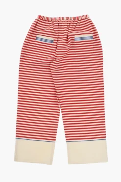 Online Pantaloni a Righe Bicolore con Elastico in Vita Abbigliamento