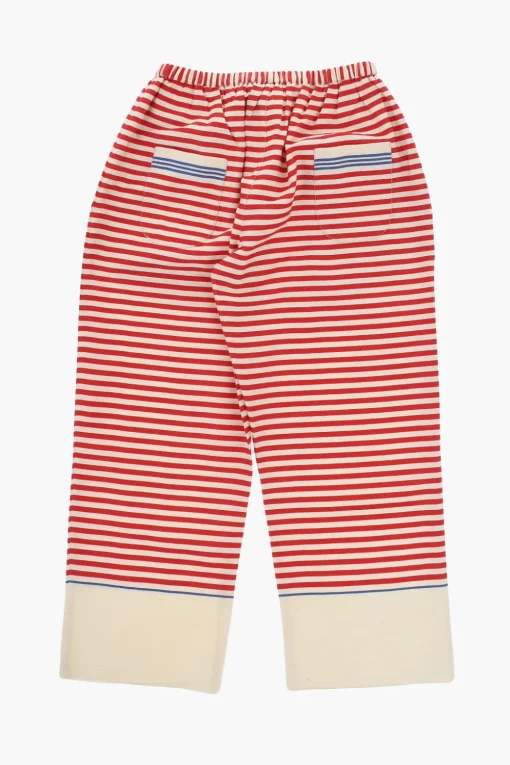 Online Pantaloni a Righe Bicolore con Elastico in Vita Abbigliamento