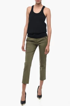 Best Pantaloni a Sigaretta con Pince Frontali Donna Pantaloni