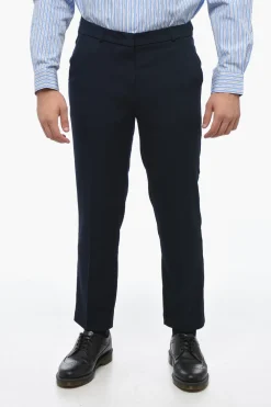 Sale Pantaloni a Sigaretta con Pince Frontali Uomo Pantaloni