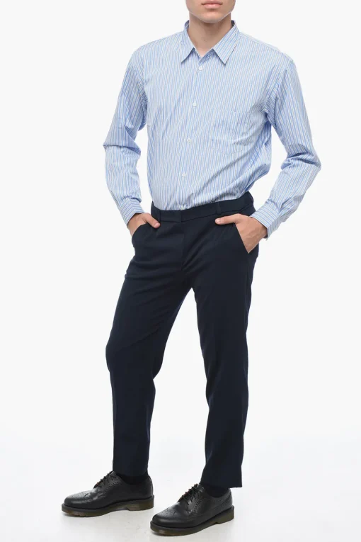 Sale Pantaloni a Sigaretta con Pince Frontali Uomo Pantaloni