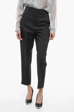 Pantaloni a Una Pince con Motivo Hopsack>Chloe New