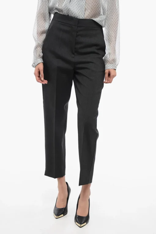 Pantaloni a Una Pince con Motivo Hopsack>Chloe New
