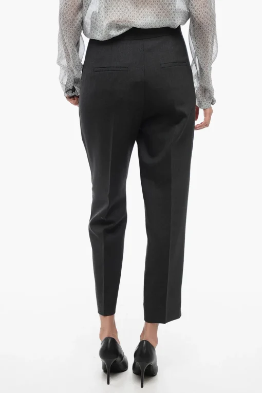 Pantaloni a Una Pince con Motivo Hopsack>Chloe New