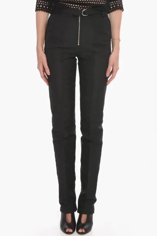 Discount Pantaloni a Una Pince con Fibbia a Doppio Anello Donna Pantaloni