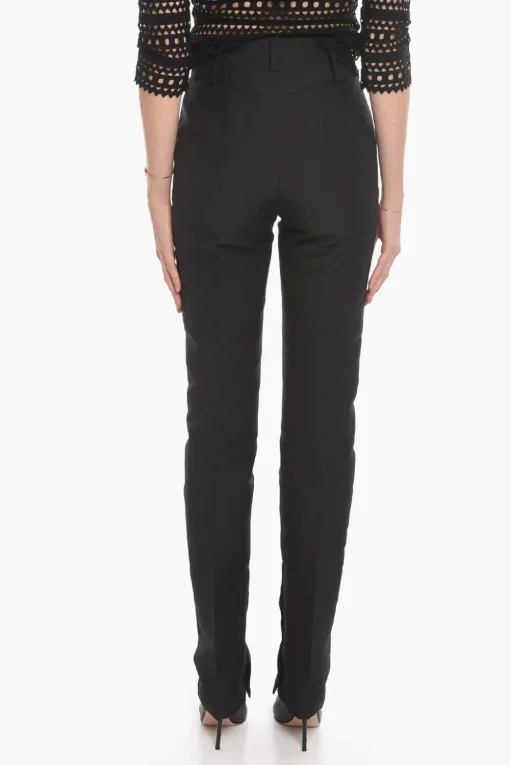 Discount Pantaloni a Una Pince con Fibbia a Doppio Anello Donna Pantaloni