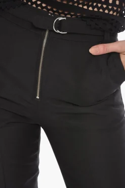 Discount Pantaloni a Una Pince con Fibbia a Doppio Anello Donna Pantaloni