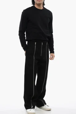Pantaloni A Vita Alta Con Zip></noscript>Jil Sander New