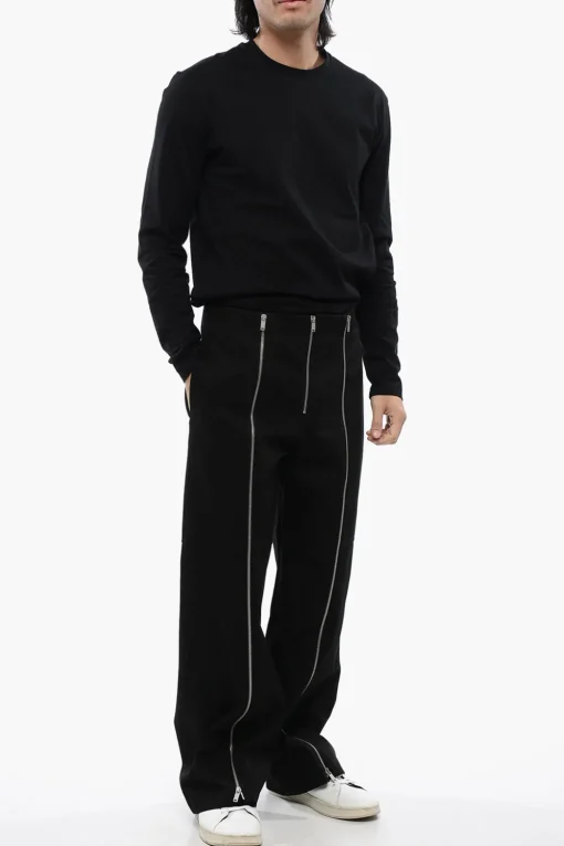 Pantaloni A Vita Alta Con Zip>Jil Sander New