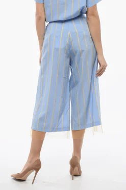 Pantaloni A Vita Alta NICE & BREEZY A Righe Con Pinces>Viktor & Rolf Online
