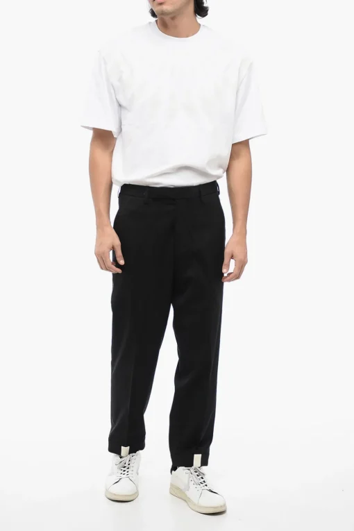 Pantaloni a Vita Bassa PRIEST COLLAR in Misto Lana>Neil Barrett Sale