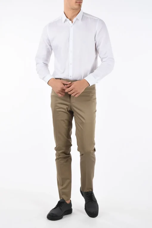 Discount Pantaloni ACADEMY in Cotone Stretch Uomo Pantaloni
