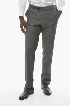 Discount Pantaloni ACADEMY in Lana Vergine Uomo Pantaloni