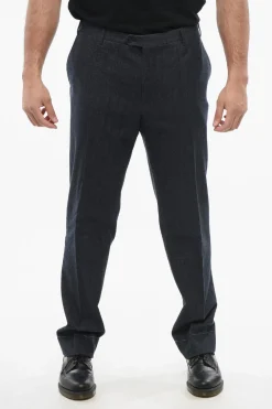 Pantaloni ACADEMY in Misto Lana Herringbone>Corneliani Sale