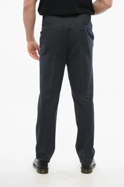 Pantaloni ACADEMY in Misto Lana Herringbone></noscript>Corneliani Sale