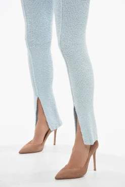 Pantaloni ALICIANA Svasati in Cotone Spugnato con Spacco alla Caviglia></noscript>Rotate Fashion