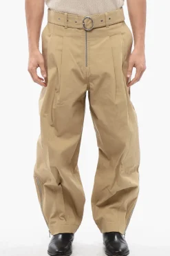 Pantaloni Baggy Fit in Cotone a 2 Pinces>Jil Sander Fashion