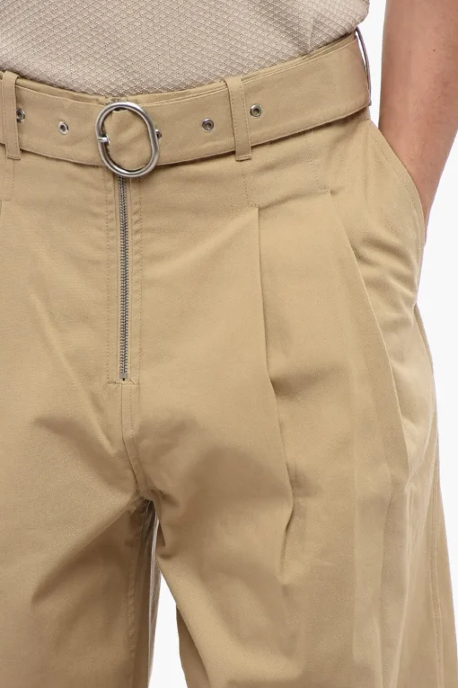 Pantaloni Baggy Fit in Cotone a 2 Pinces>Jil Sander Fashion