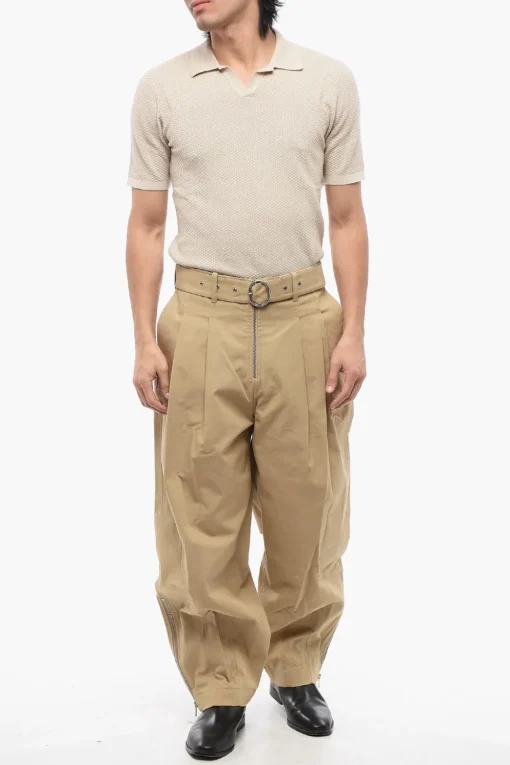 Pantaloni Baggy Fit in Cotone a 2 Pinces>Jil Sander Fashion