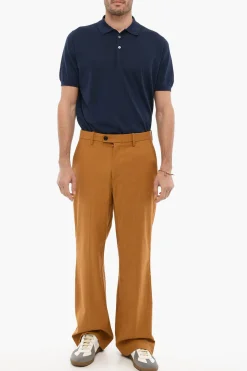 Pantaloni Baggy Fit in Misto Lana con Chiusura a Scomparsa></noscript>Department 5 Hot