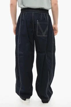 Best Pantaloni Baggy in Nylon Tech con Cuciture a Vista Uomo Pantaloni