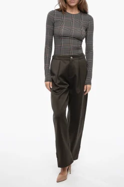 Pantaloni Balloon-Fit a Due Pinces con Martingala></noscript>Burberry Discount