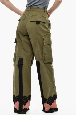Pantaloni Cargo A Vita Alta Con Orlo In Satin>Dsquared2 Discount