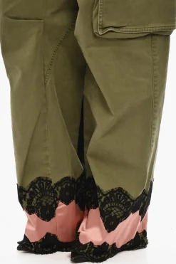 Pantaloni Cargo A Vita Alta Con Orlo In Satin></noscript>Dsquared2 Discount