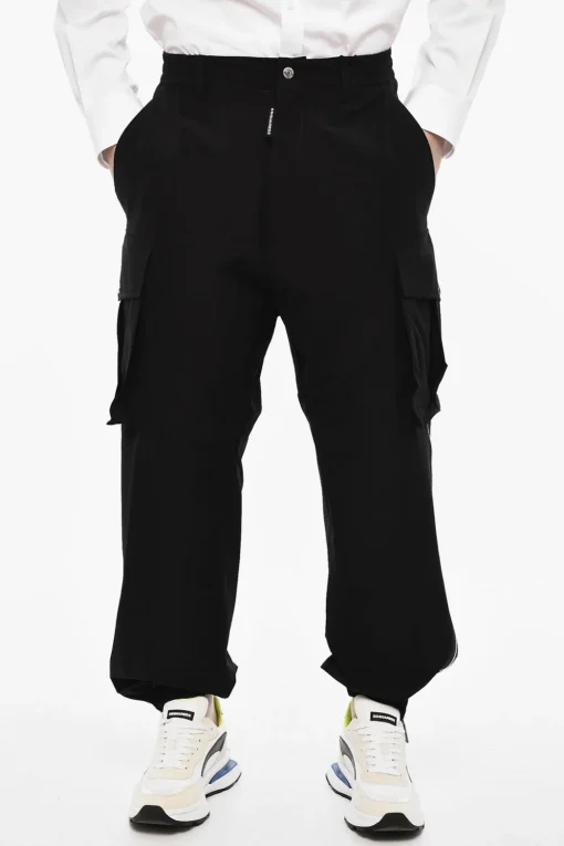 Pantaloni Cargo A Vita Con Dettagli Zip>Dsquared2 Hot