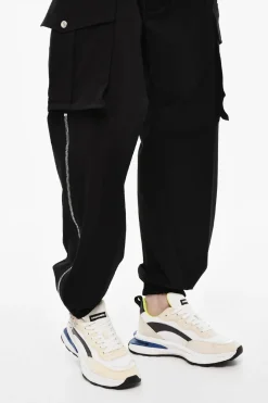 Pantaloni Cargo A Vita Con Dettagli Zip></noscript>Dsquared2 Hot