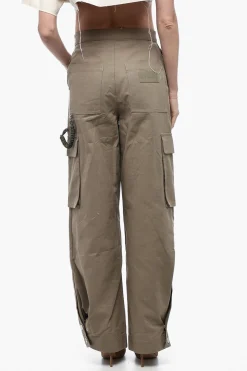 Sale Pantaloni Cargo Balloon Fit con Dettagli Paracord Donna Pantaloni