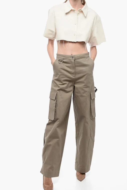Sale Pantaloni Cargo Balloon Fit con Dettagli Paracord Donna Pantaloni