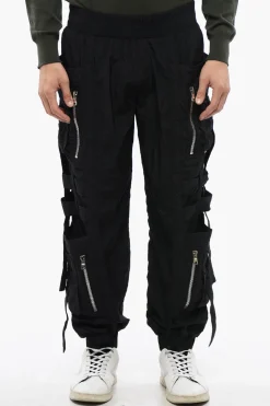 Clearance Pantaloni Cargo BANDED in Nylon con Polsini Uomo Pantaloni